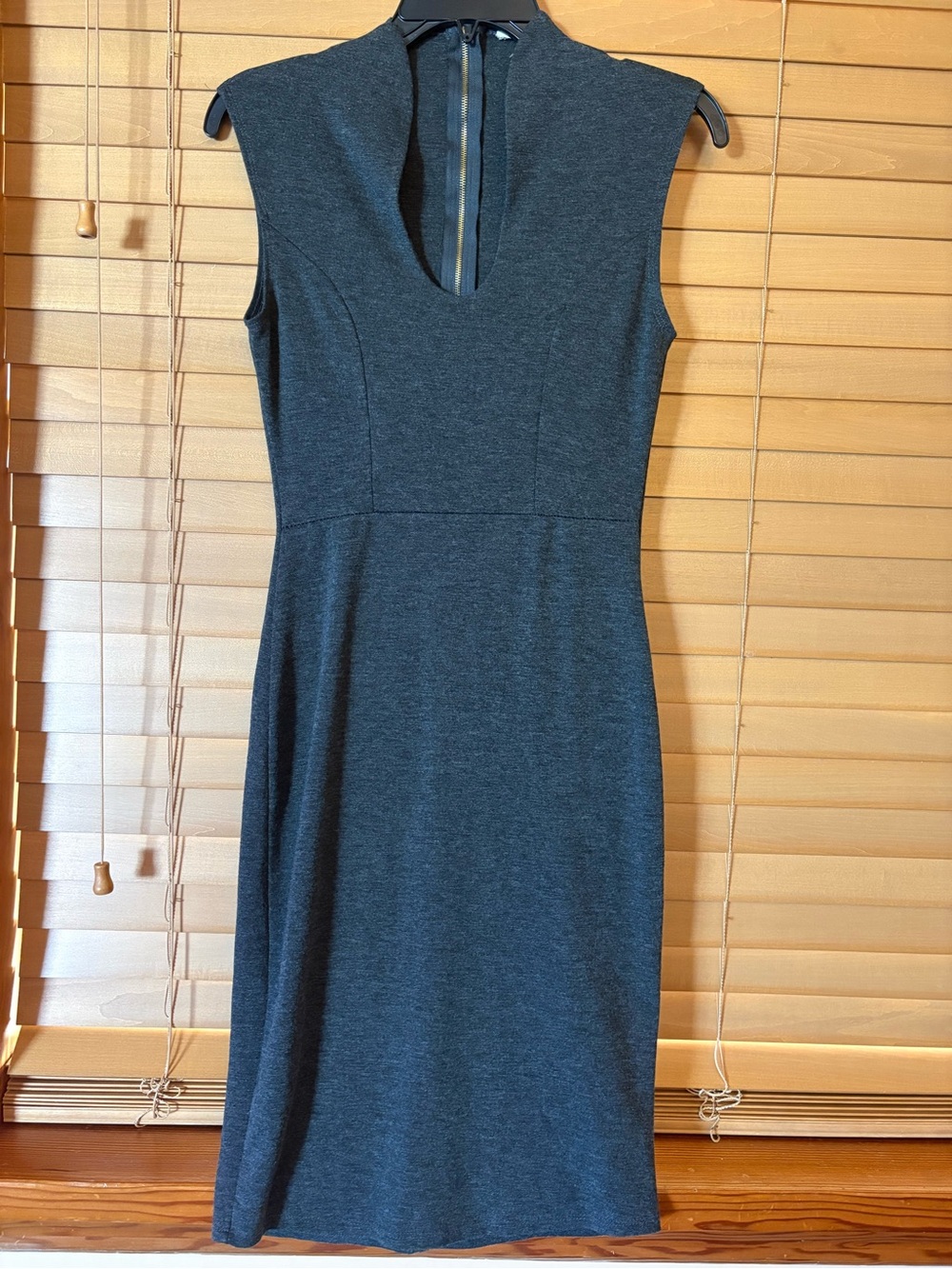 Rolla Coster Sleeveless Midi Sheath Dress in Charcoal